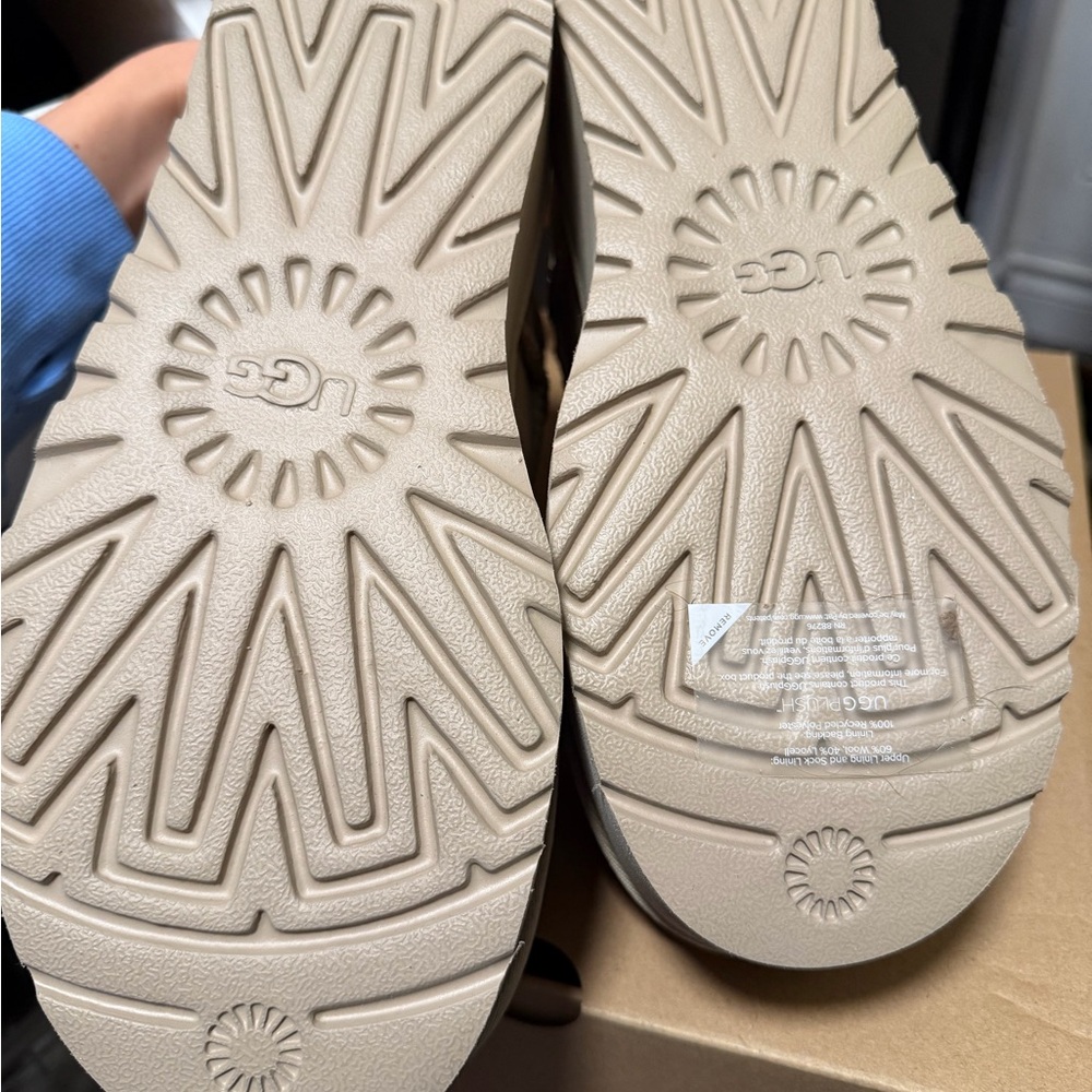 NEVER WORN UGG Cream Platform Ankle Boots - Picture 4 of 6